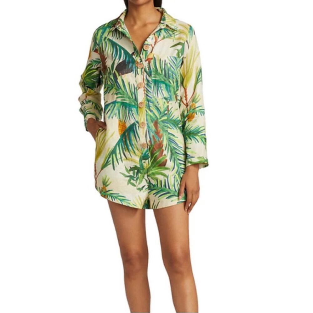 Tropical Print Jumpsuit